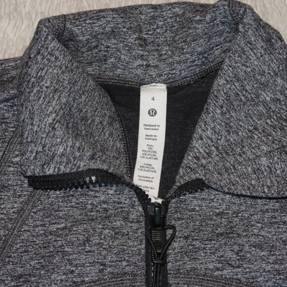 Women's Size 4 Lululemon Define Jacket Luon, Heathered Black, Like New - Picture 3 of 6